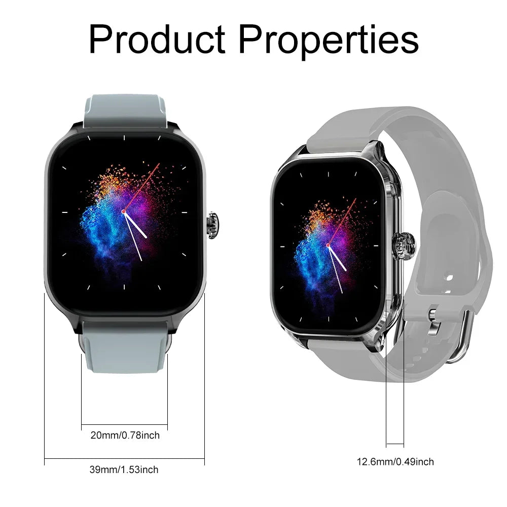 H9 Bluetooth Smart Watch Dial Answer Phone Calorie Tracking Heart Rate Blood Oxygen Monitoring Smart Watch