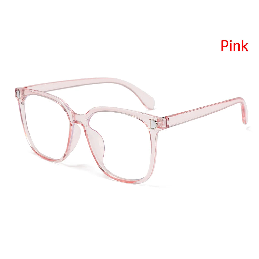 Blue Light Glasses Women PC Frame Resin Lens anti Blue Light Blocking Radiation Trend Clear Lenses Transparent Optical Spectacle