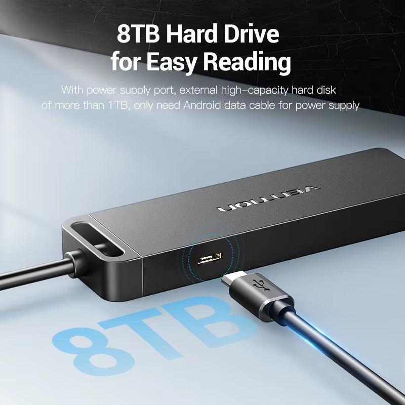USB HUB 3.0 HUB USB 2.0 HUB Multi USB Splitter Adapter 4 Ports Speed with Micro USB Charging Port for PC Laptop HUB USB