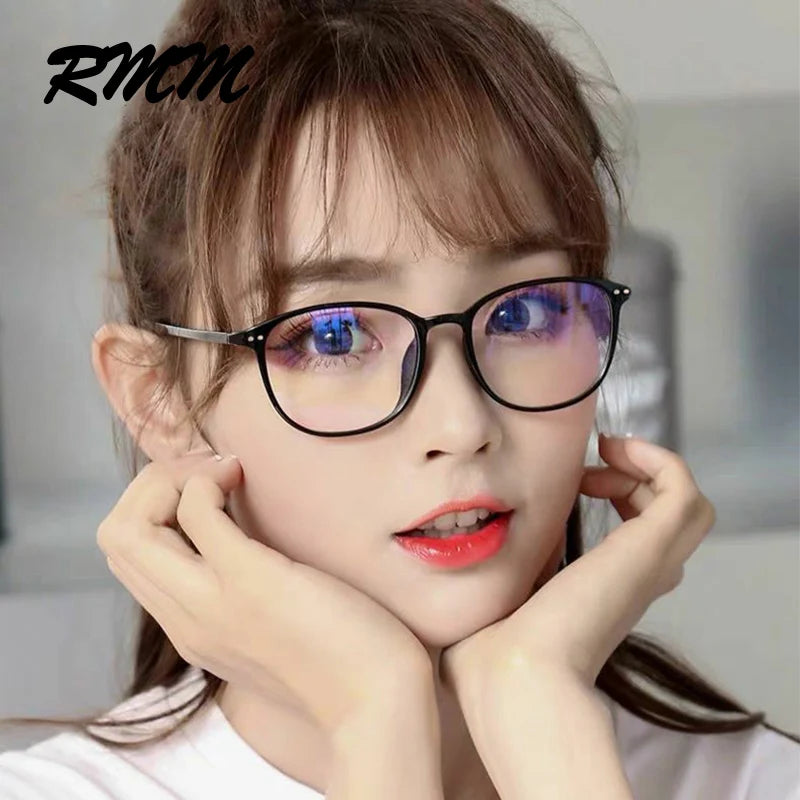 RMM Retro Square round Frame Plain Glasses anti Blue Light Glasses Women&Men Optical Spectacle Glasses Myopia Eyeglasses Frames