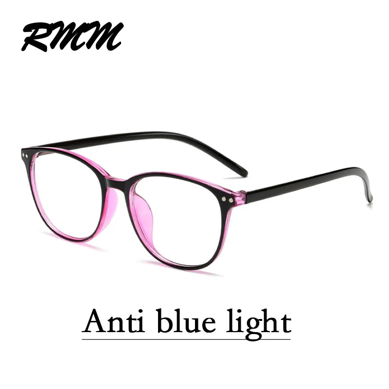 RMM Retro Square round Frame Plain Glasses anti Blue Light Glasses Women&Men Optical Spectacle Glasses Myopia Eyeglasses Frames