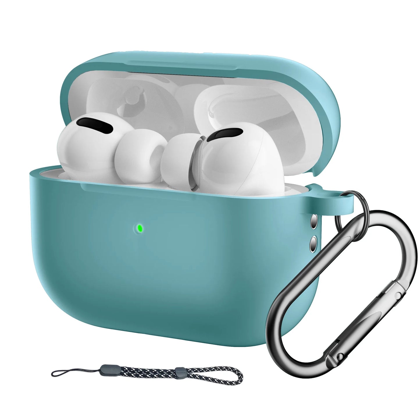 For Airpods Pro 2 Case with Keychain/Hand Strap Earphone Protector Silicone Headphone Accessories Cover for Airpods Pro 2 Cases