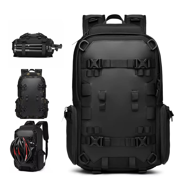 17.3 Inch Laptop Backpack for Men Nylon Travel Backpack Outdoor Waterproof Rider Cycling Sports Motorcycle Helmet Backpack