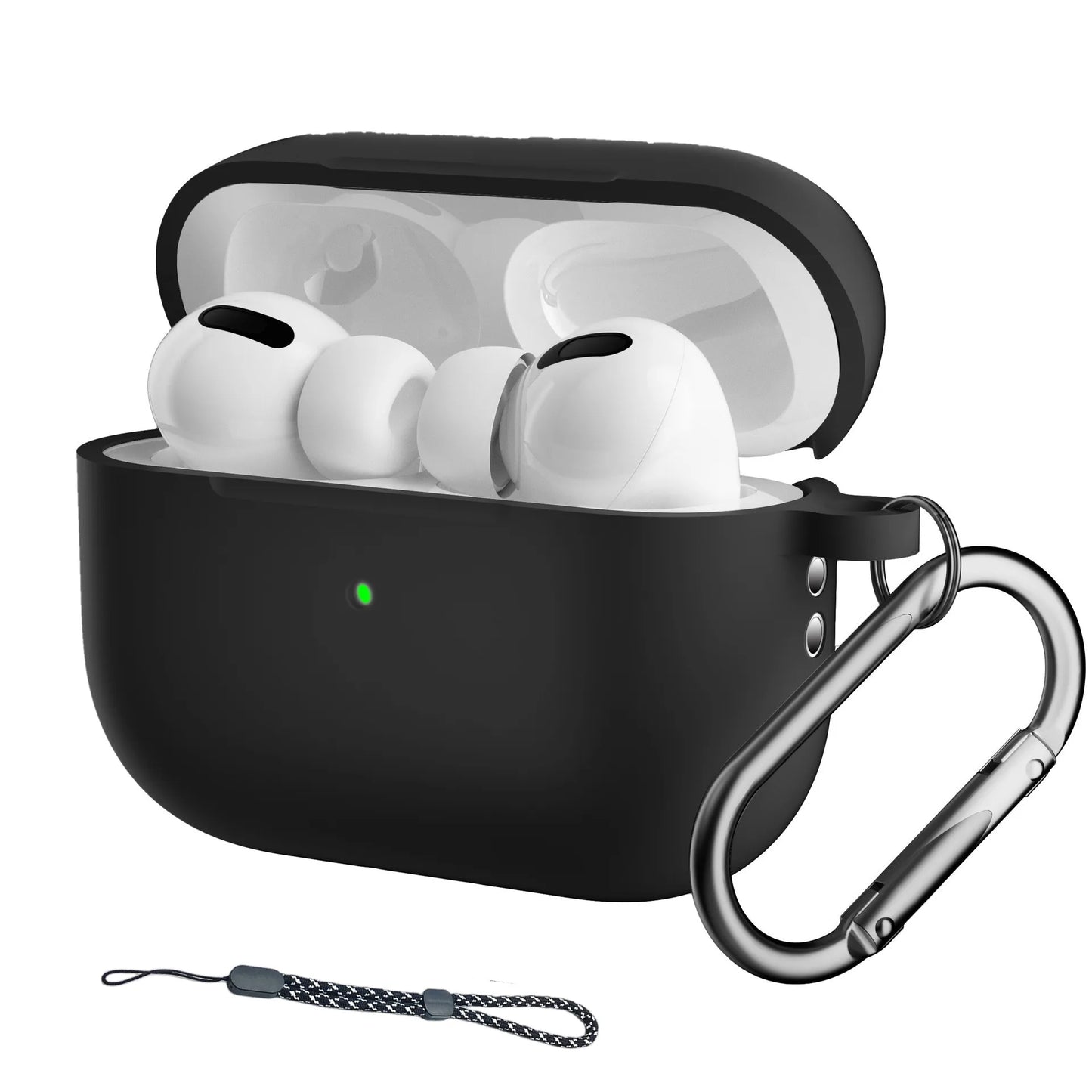 For Airpods Pro 2 Case with Keychain/Hand Strap Earphone Protector Silicone Headphone Accessories Cover for Airpods Pro 2 Cases
