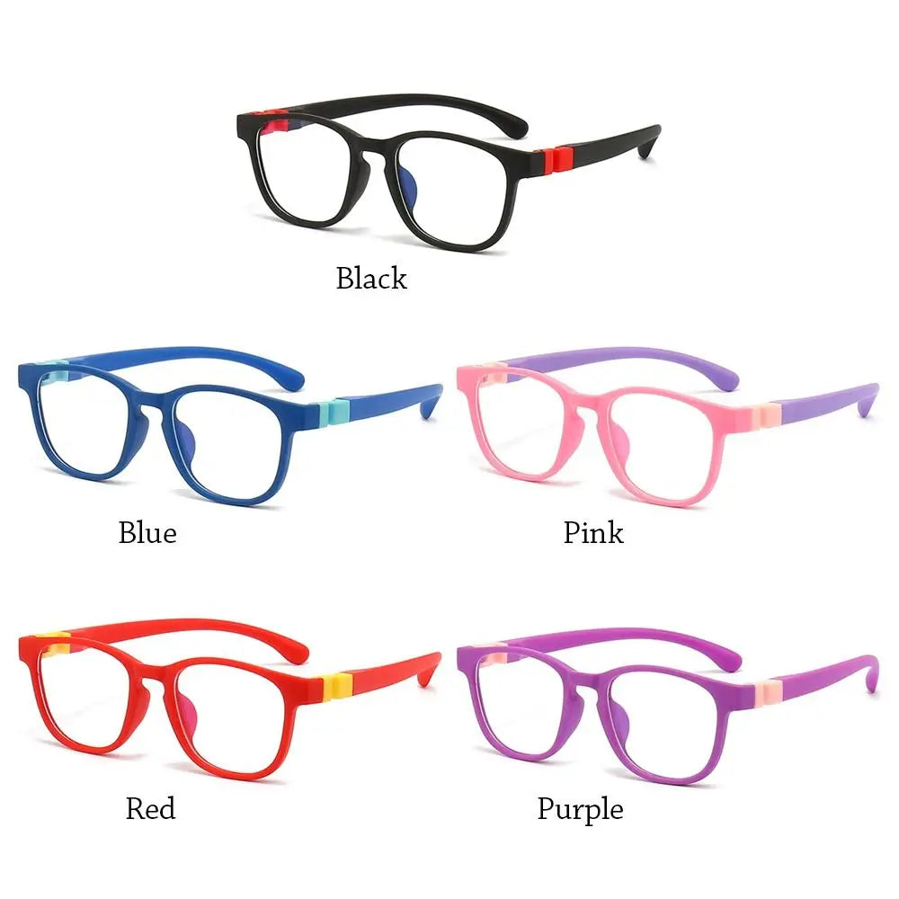 Kids Anti-Blue Light Glasses Removable Silicone Children Boys Girls Computer Eyeglasses Ultra Light Frame Eye Protection Eyewear