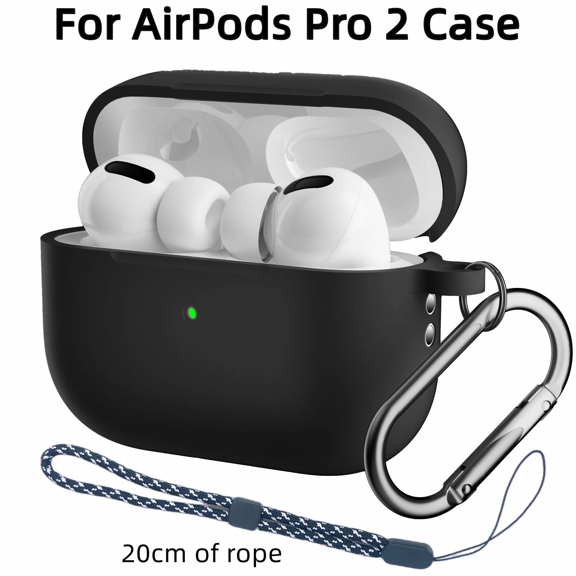 For Airpods Pro 2 Case with Keychain/Hand Strap Earphone Protector Silicone Headphone Accessories Cover for Airpods Pro 2 Cases