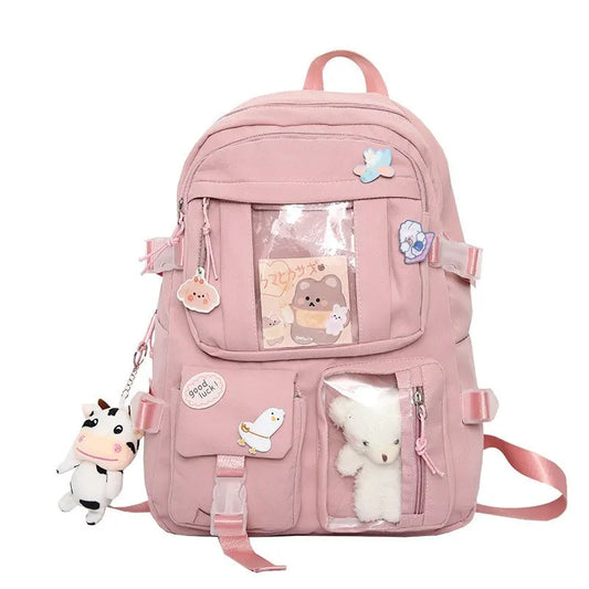 Girls Backpack Cute School Bags for Student Teens Girls Pockets Women Laptop Backpack Harajuku