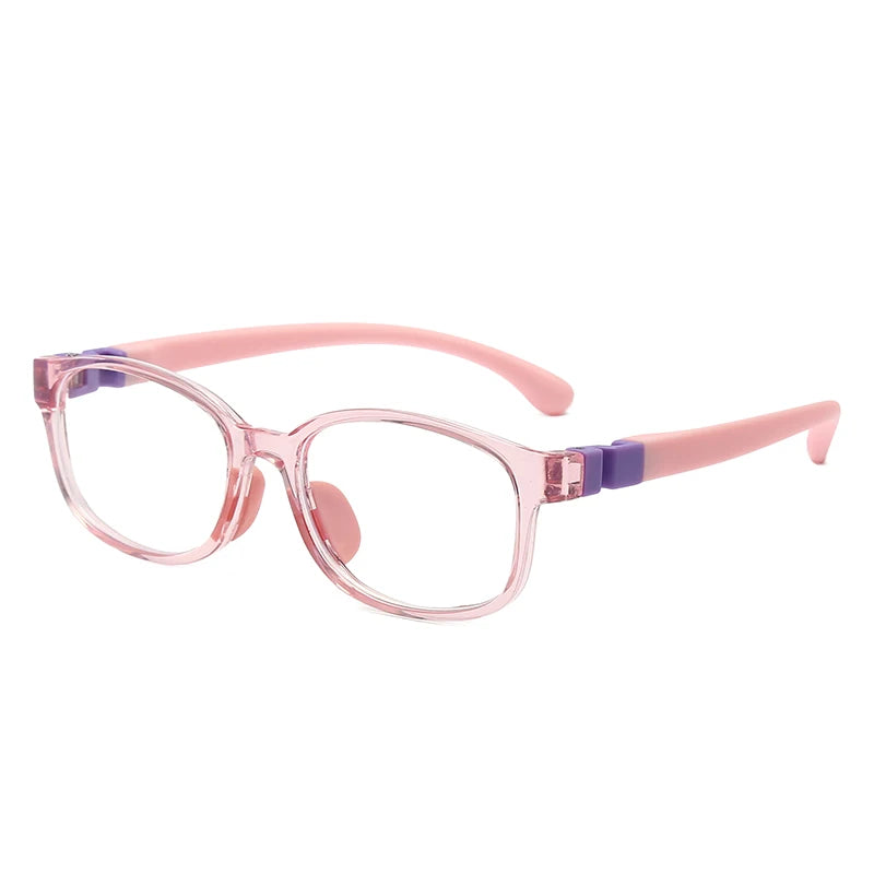 Anti Blue Light Kids Glasses Children Boy Girls Computer Transparent Blocking Reflective Eyeglasses Silicone Soft Frame Eyewear