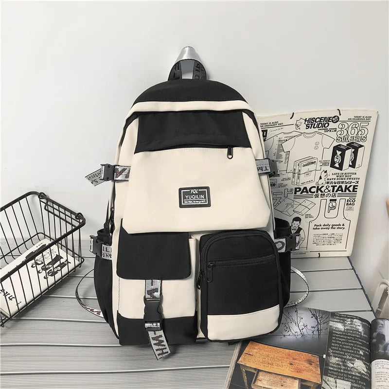 Fashion Schoolbag Female Student Backpack Large Capacity Boy Backpack Computer Bag Femal School Backpack without Pedant