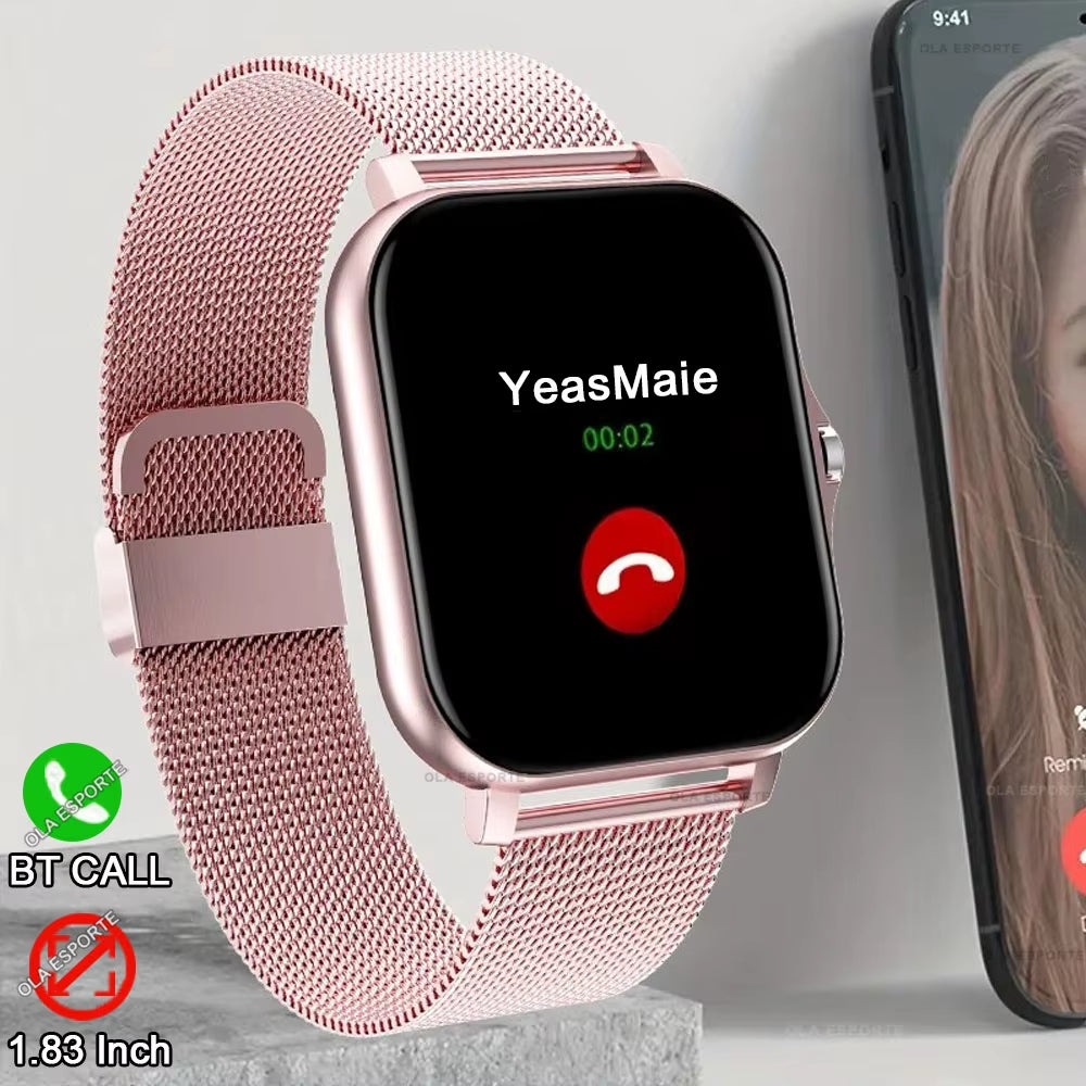 2025 New Smart Watch Women Men Lady Gift Sport Fitness Watches Heart Rate Monitor Waterproof Smartwatch for Phones Android IOS