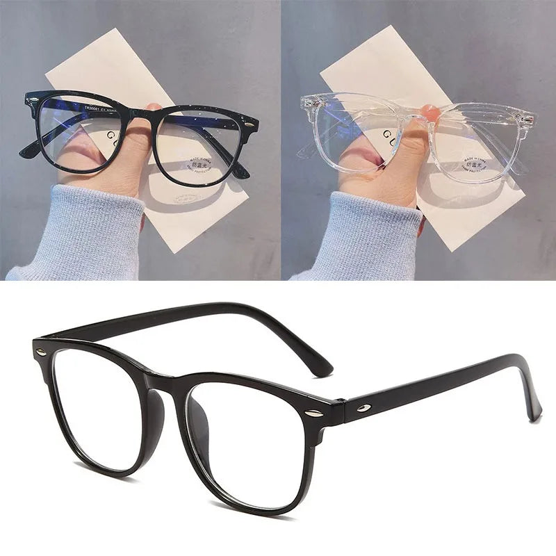 Glasses Ultralight Retro Transparent Frame Plain Men Women anti Blue Light Glasses Party Decorate Eyeglasses Fake Glasses