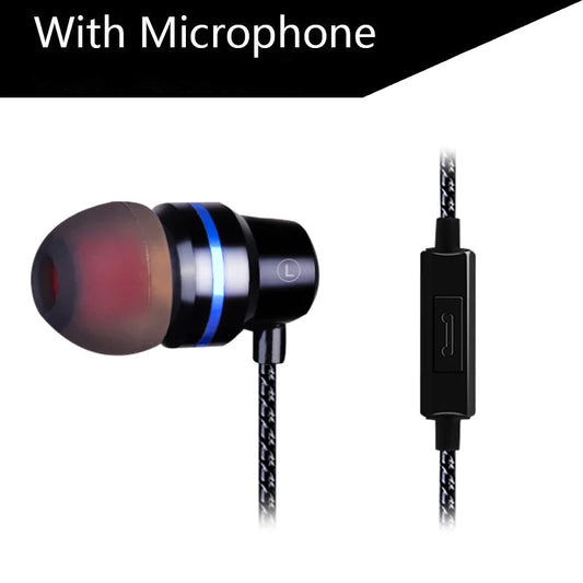 In-Ear Headphones for Xiaomi Earphone for Phone Stereo Bass Headset Metal Wired Earphone Hifi Headphones Mic for Samsung