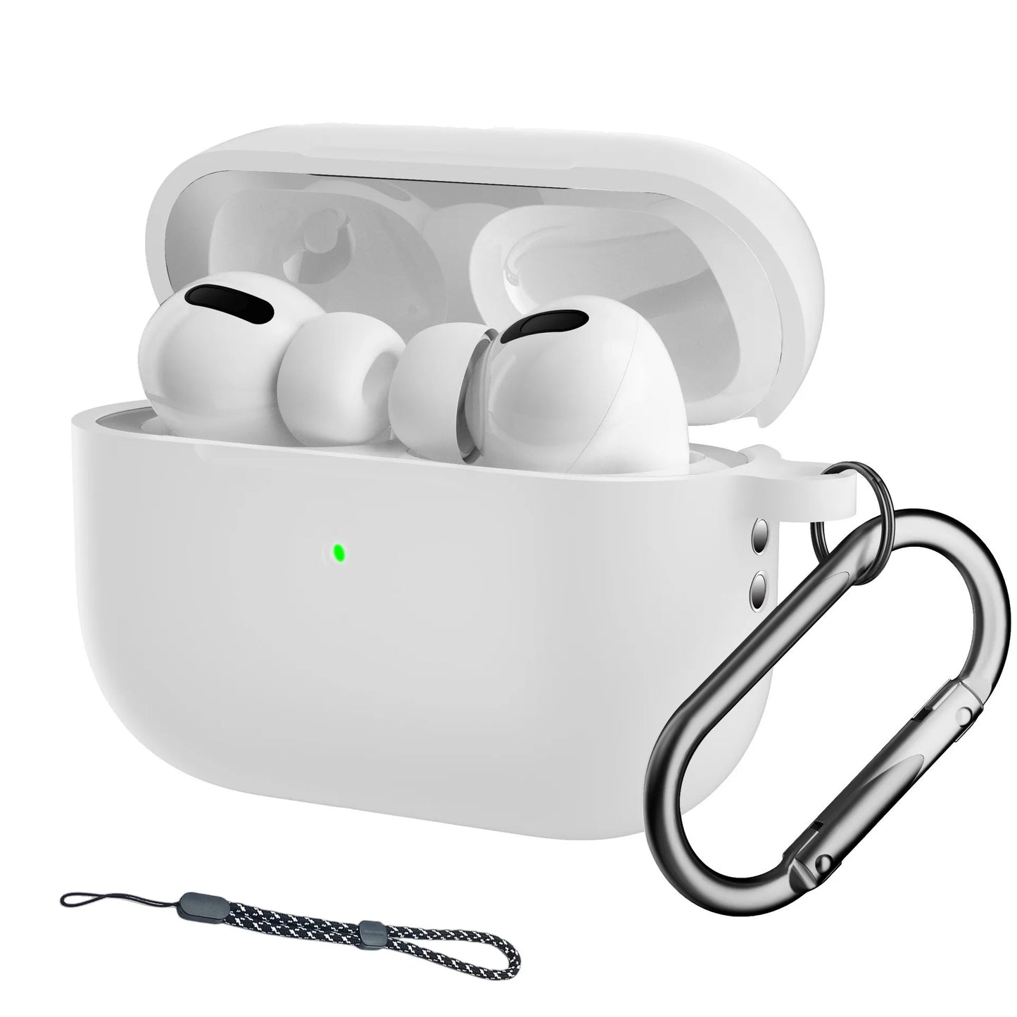 For Airpods Pro 2 Case with Keychain/Hand Strap Earphone Protector Silicone Headphone Accessories Cover for Airpods Pro 2 Cases