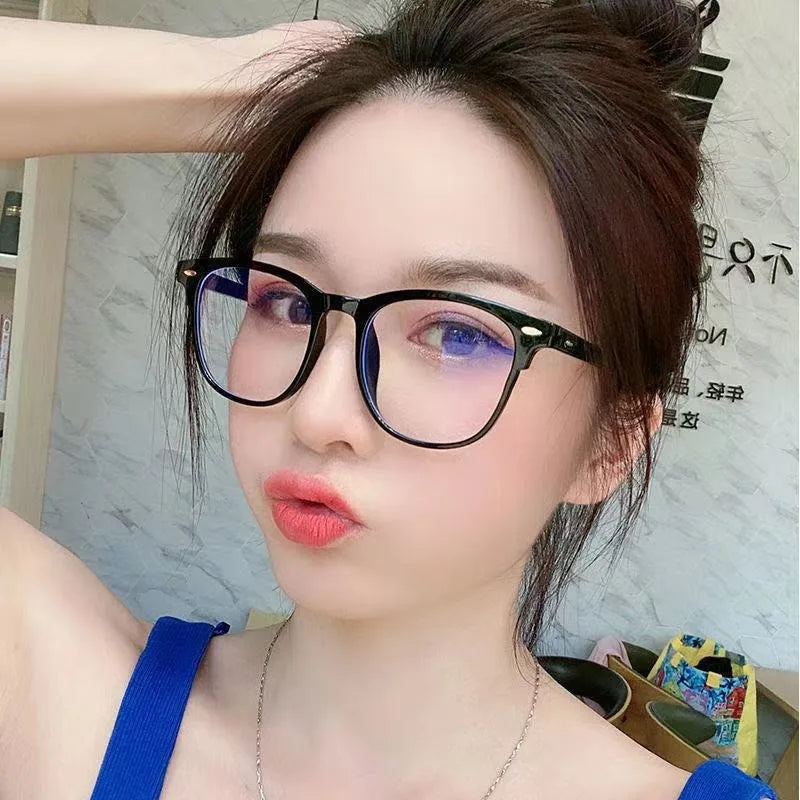Glasses Ultralight Retro Transparent Frame Plain Men Women anti Blue Light Glasses Party Decorate Eyeglasses Fake Glasses