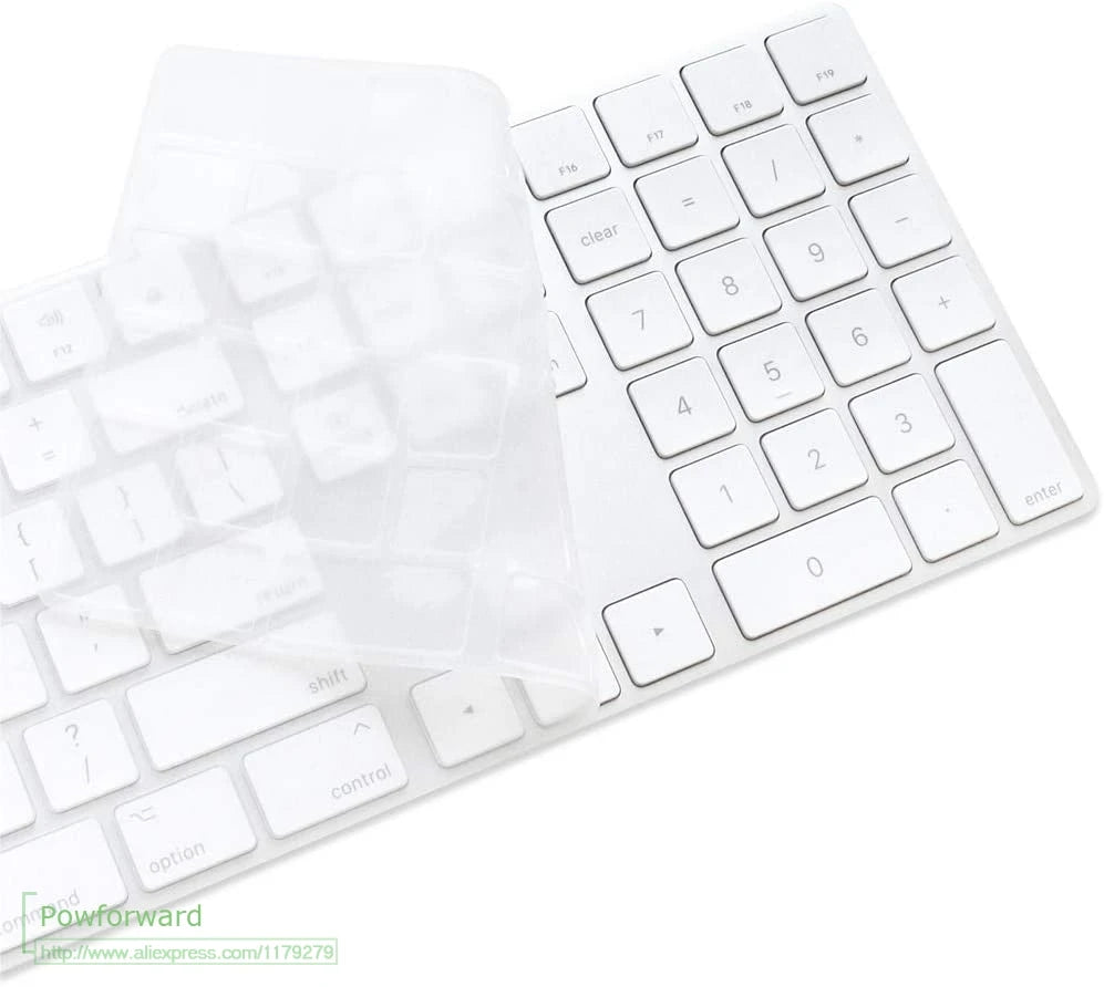 For Imac Wired Apple Keyboard A1243 A1843 MB110LL/B with Numeric Keypad US Version Silicone Keyboard Cover Protector Skin
