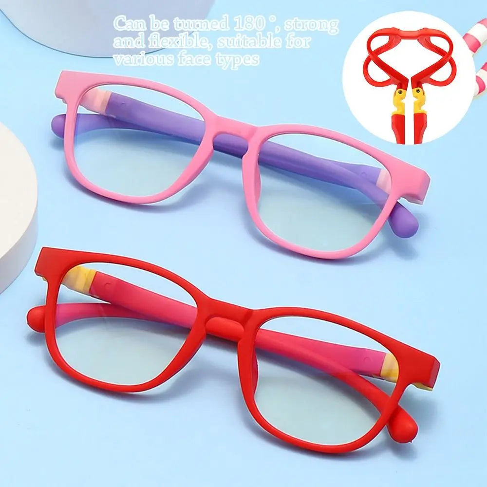 Kids Anti-Blue Light Glasses Removable Silicone Children Boys Girls Computer Eyeglasses Ultra Light Frame Eye Protection Eyewear