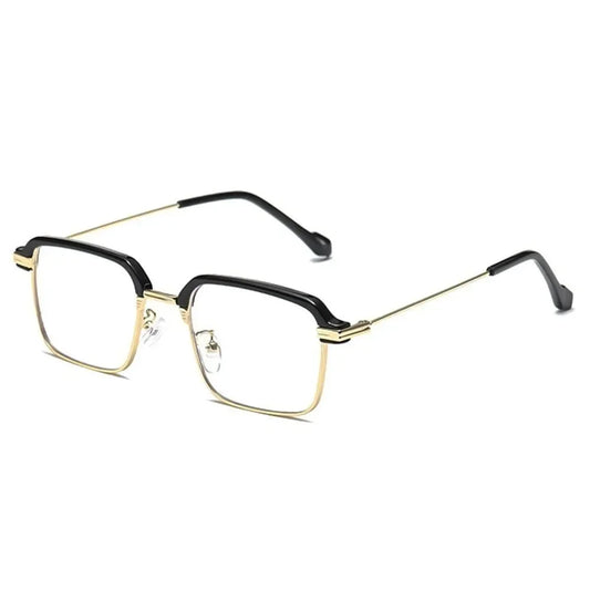 KLASSNUM Men Anti-Blue Light Glasses Photochromic Half Frame Eye Protection Glasses Ultra Light Computer Eyeglasses Sunglasses