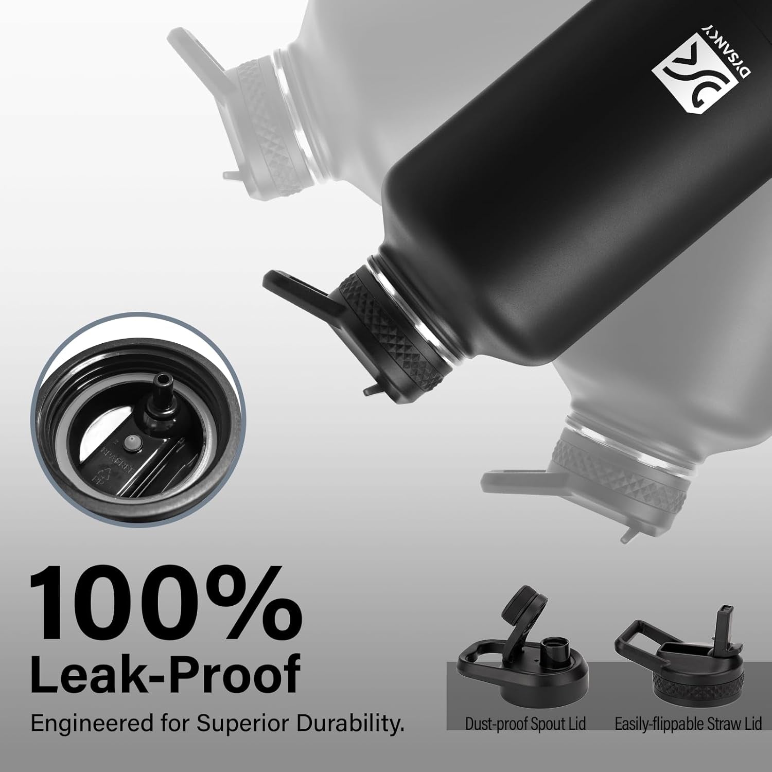 Insulated Water Bottle 64Oz - Multiple Insulation Vacuum Sealed - Portable Sports Half Gallon Metal Water Jug for Outdoor Adventure, Gym, and Daily Use - Leak Proof & Non-Bpa 64 OZ