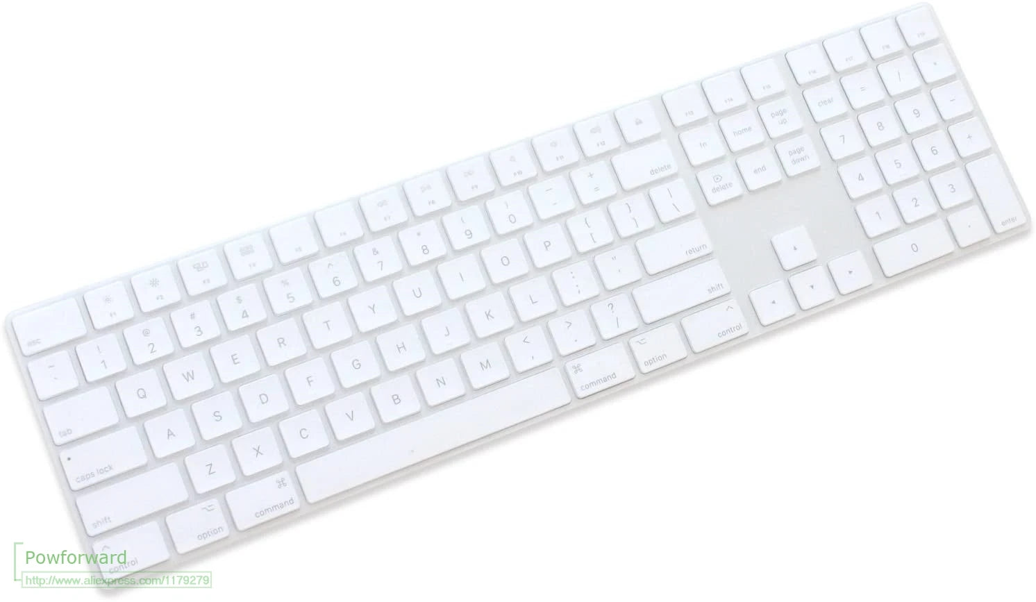 For Imac Wired Apple Keyboard A1243 A1843 MB110LL/B with Numeric Keypad US Version Silicone Keyboard Cover Protector Skin