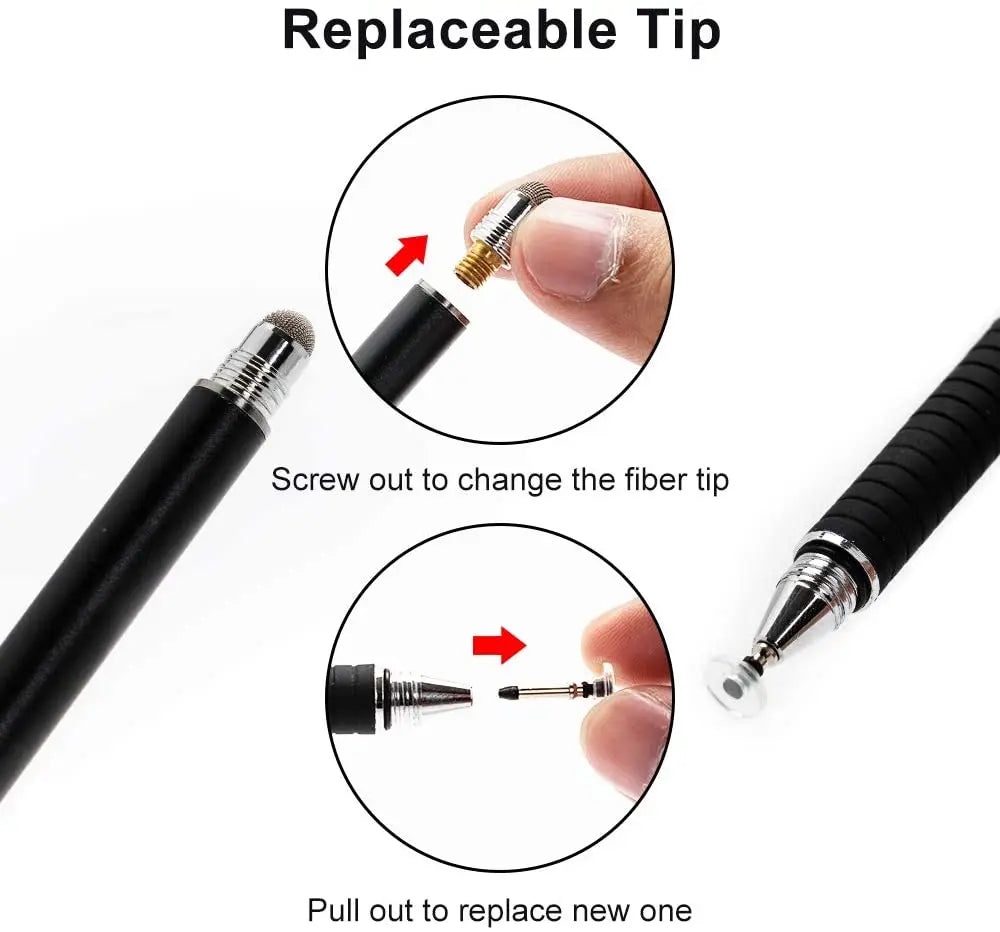 2 in 1 Fiber Stylus Pen Drawing Tablet Pens Capacitive Screen Caneta Touch Pen for Mobile Phone Smart Pen Accessories
