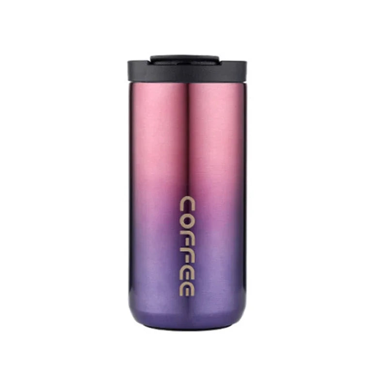 Stainless Steel Coffee Mug with Lid Thermal Cup Thermos for Water Cafe Travel Drinkware Insulated Water Bottle 400Ml