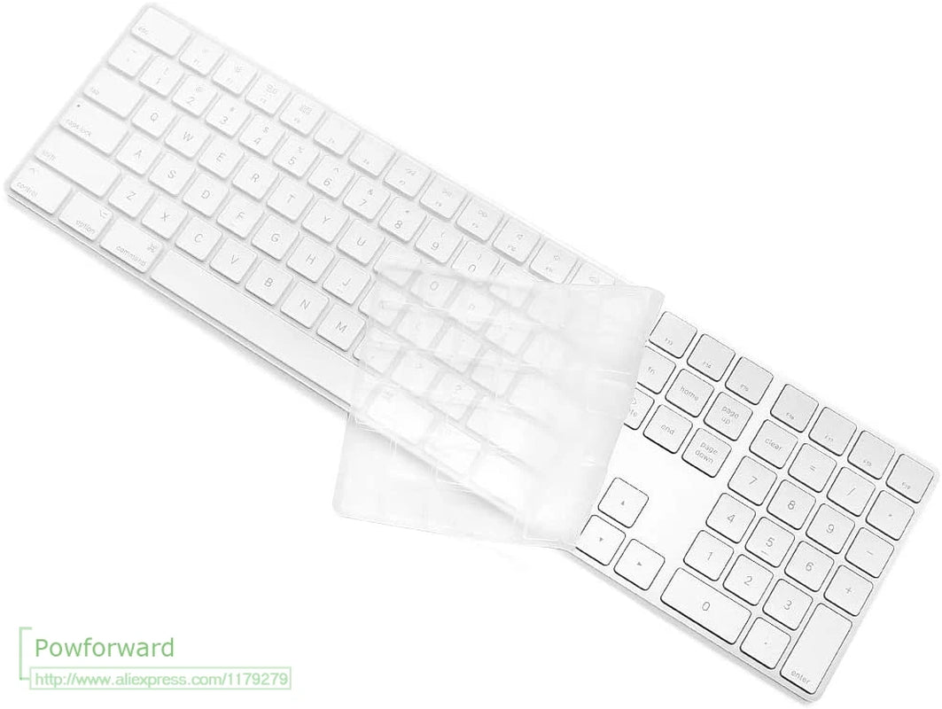 For Imac Wired Apple Keyboard A1243 A1843 MB110LL/B with Numeric Keypad US Version Silicone Keyboard Cover Protector Skin