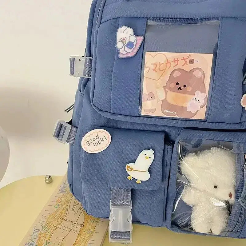 Girls Backpack Cute School Bags for Student Teens Girls Pockets Women Laptop Backpack Harajuku