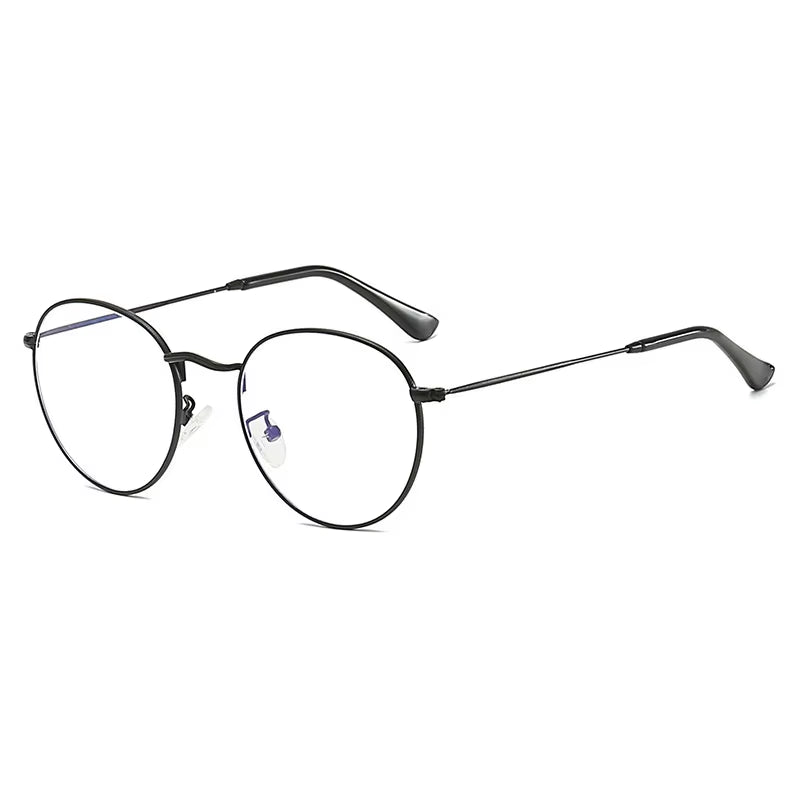 SHAUNA Classic Anti-Blue Light Glasses Frame Brand Designer Fashion round Metal Optical Frames Computer Glasses