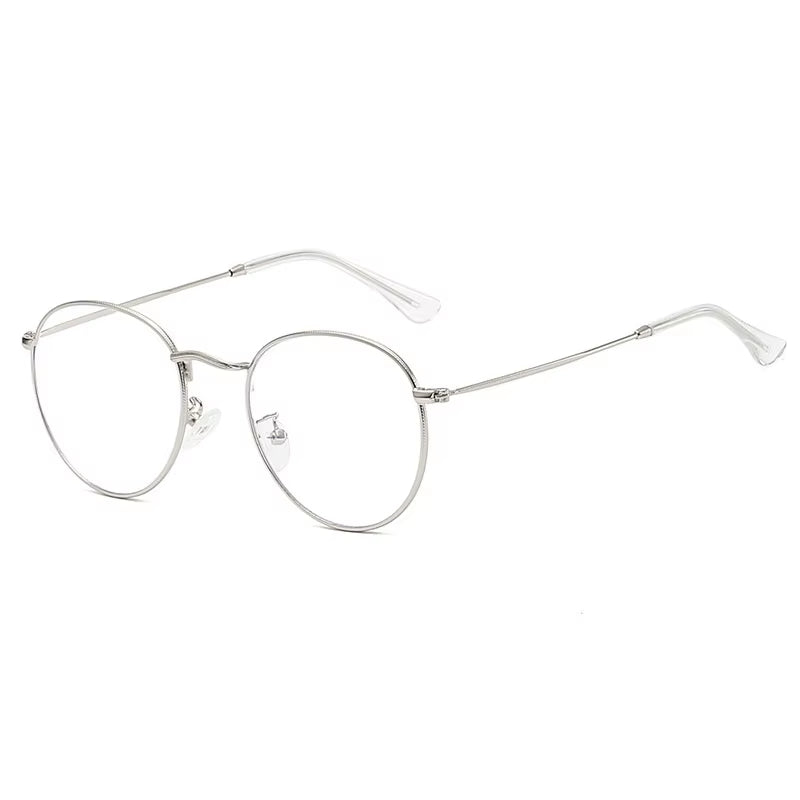SHAUNA Classic Anti-Blue Light Glasses Frame Brand Designer Fashion round Metal Optical Frames Computer Glasses