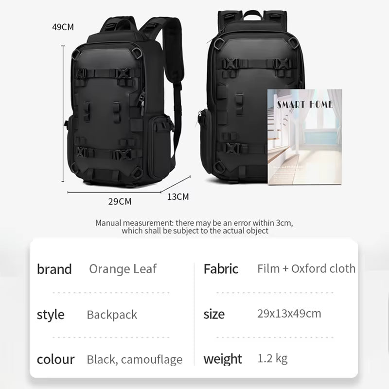 17.3 Inch Laptop Backpack for Men Nylon Travel Backpack Outdoor Waterproof Rider Cycling Sports Motorcycle Helmet Backpack