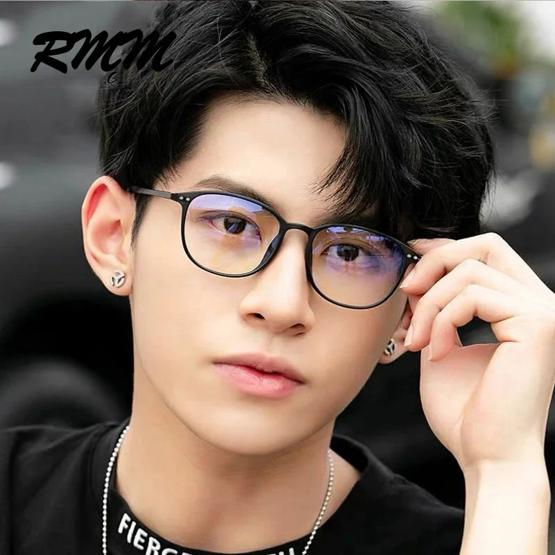 RMM Retro Square round Frame Plain Glasses anti Blue Light Glasses Women&Men Optical Spectacle Glasses Myopia Eyeglasses Frames