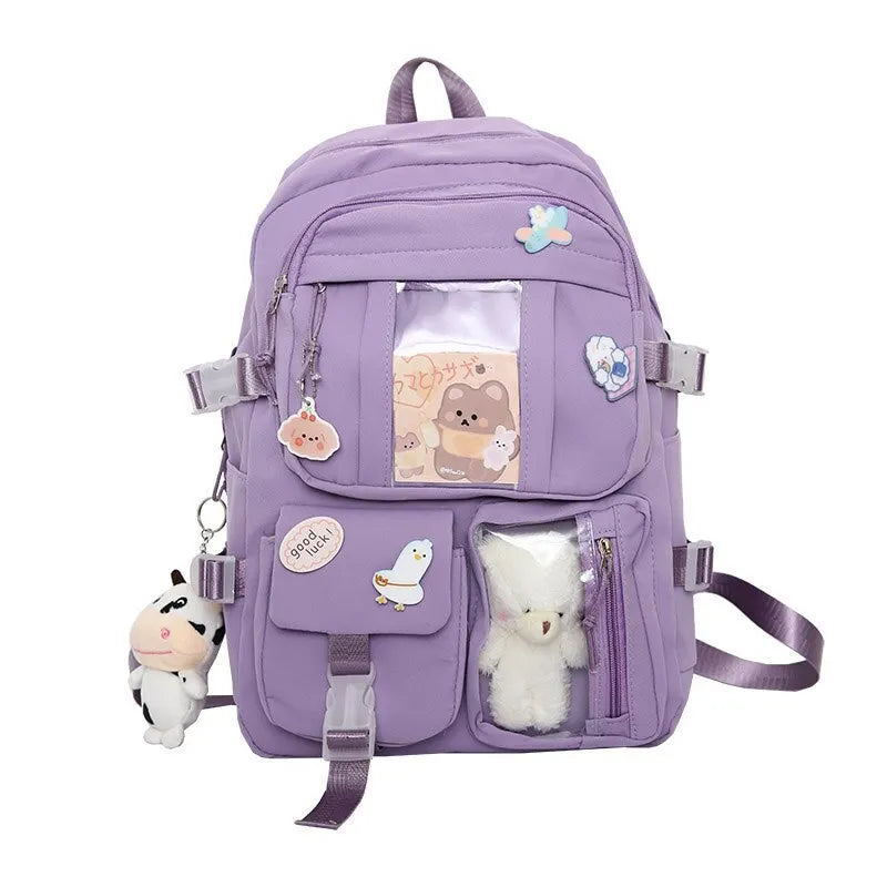 Girls Backpack Cute School Bags for Student Teens Girls Pockets Women Laptop Backpack Harajuku