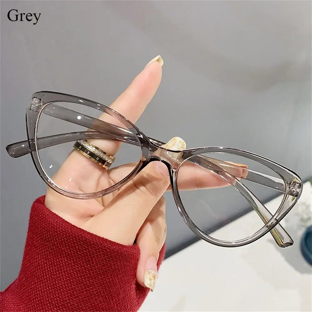 Blue Light Glasses Women PC Frame Resin Lens anti Blue Light Blocking Radiation Trend Clear Lenses Transparent Optical Spectacle