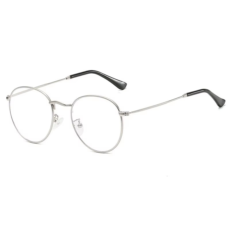 SHAUNA Classic Anti-Blue Light Glasses Frame Brand Designer Fashion round Metal Optical Frames Computer Glasses