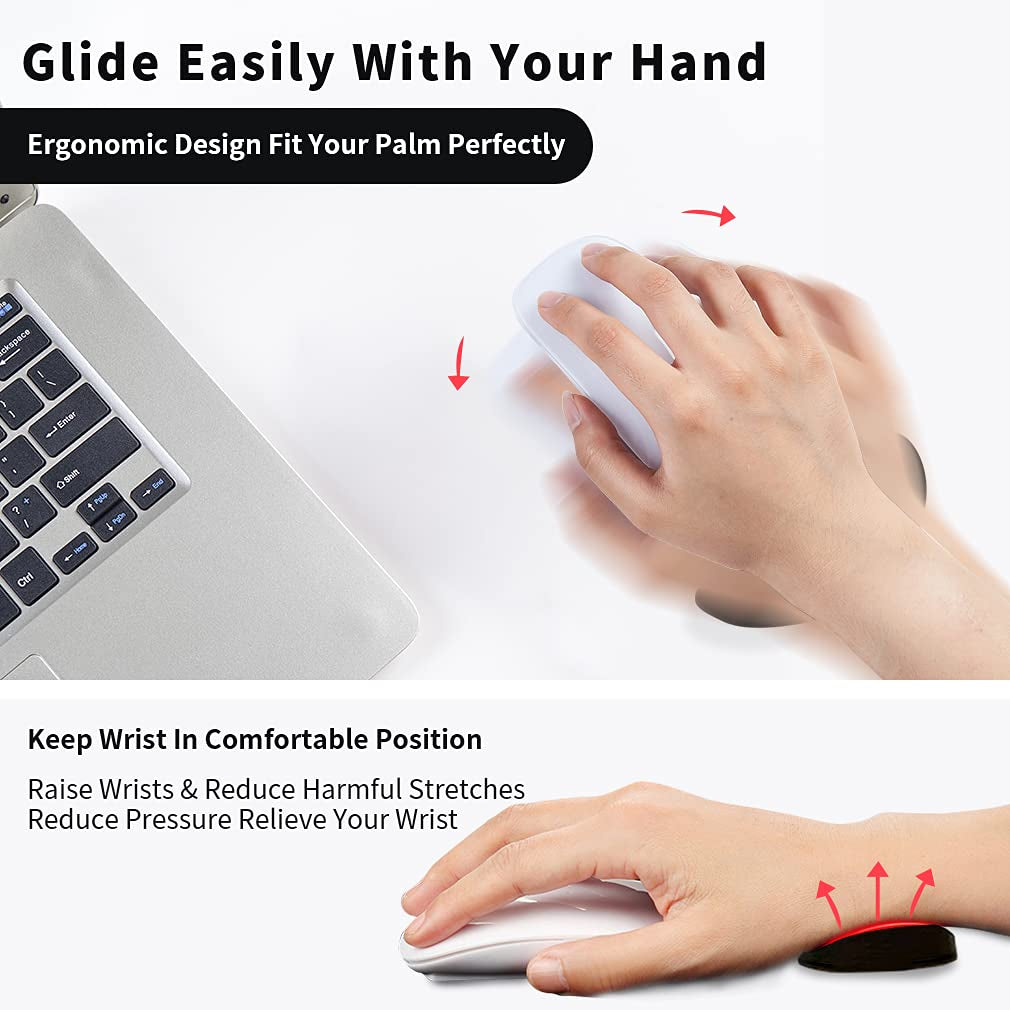 Ergonomic Mouse Wrist Rest Mouse Pads Silicon Gel Non-Slip Streamline Wrist Rest Support Mat Computer Mouse Pad for Office Gaming PC Accessories