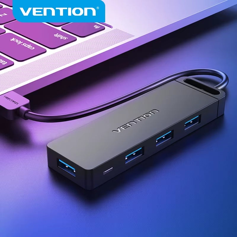 USB HUB 3.0 HUB USB 2.0 HUB Multi USB Splitter Adapter 4 Ports Speed with Micro USB Charging Port for PC Laptop HUB USB
