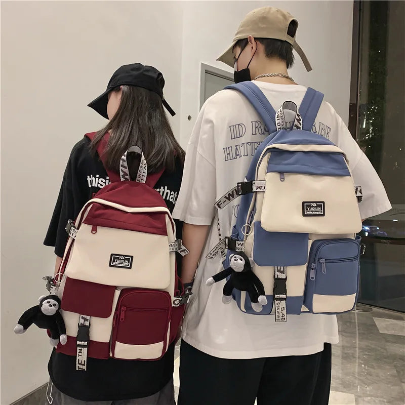 Fashion Schoolbag Female Student Backpack Large Capacity Boy Backpack Computer Bag Femal School Backpack without Pedant