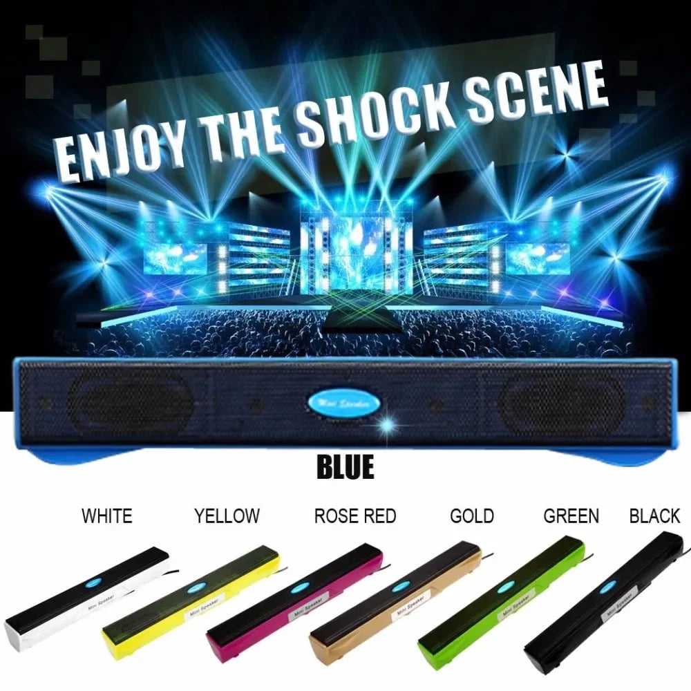 Portable USB Wired Computer Speaker Audio Music Player Speakers Amplifier Loudspeaker Compact 3.5Mm Jack Laptop Computer