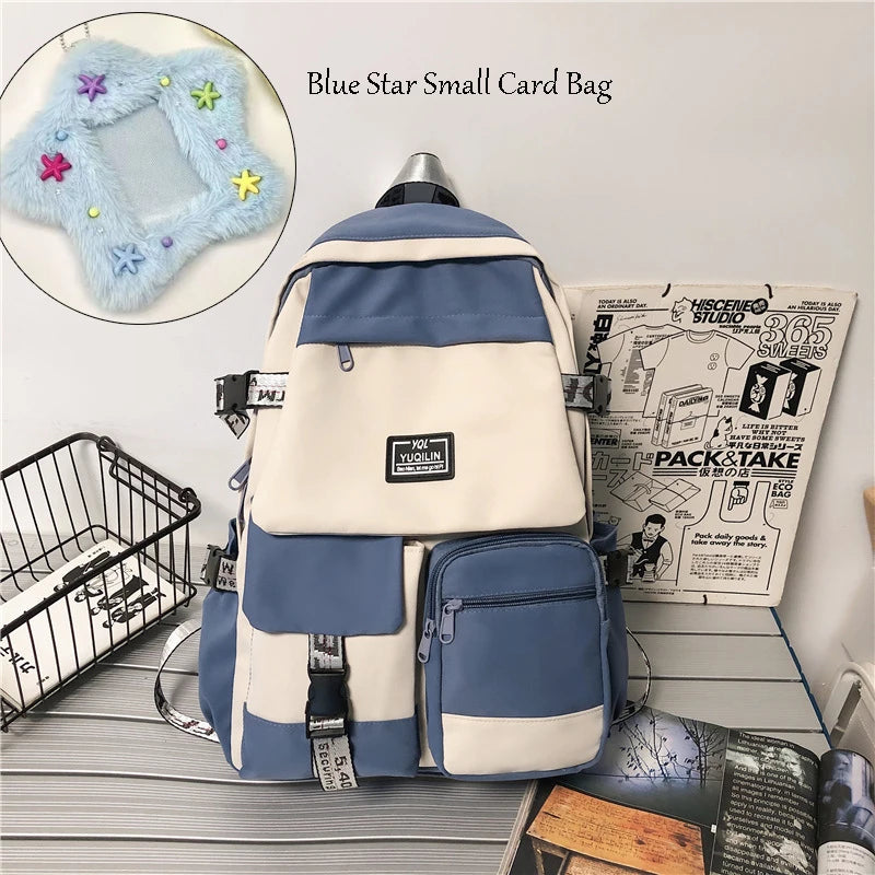 Fashion Schoolbag Female Student Backpack Large Capacity Boy Backpack Computer Bag Femal School Backpack without Pedant