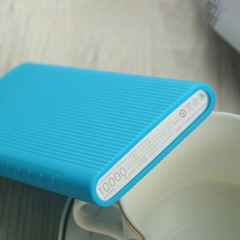 Protector Case Cover for New Xiaomi Power Bank 2 10000 Mah Dual USB Port Silicon Skin Shell Sleeve for Power Bank Model PLM09ZM
