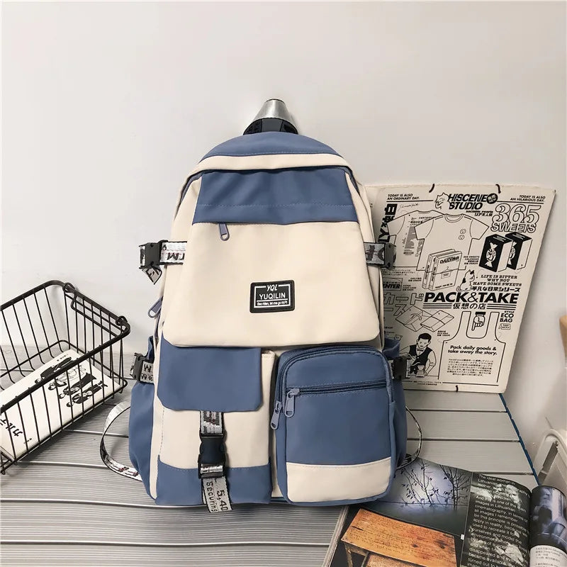 Fashion Schoolbag Female Student Backpack Large Capacity Boy Backpack Computer Bag Femal School Backpack without Pedant