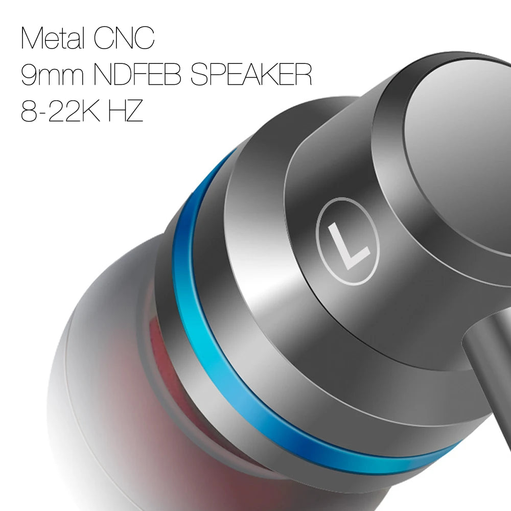 In-Ear Headphones for Xiaomi Earphone for Phone Stereo Bass Headset Metal Wired Earphone Hifi Headphones Mic for Samsung