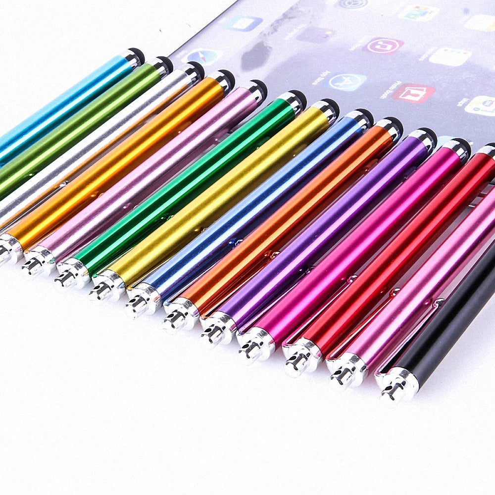 10Pcs/Set Capacitive Pen Colorful Metal Touch Screen Stylus Pens for Iphone XR XS MAX Samsung Smart Phone Tablet Drop Shipping