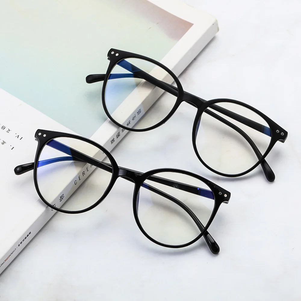 Blue Light Glasses Women PC Frame Resin Lens anti Blue Light Blocking Radiation Trend Clear Lenses Transparent Optical Spectacle