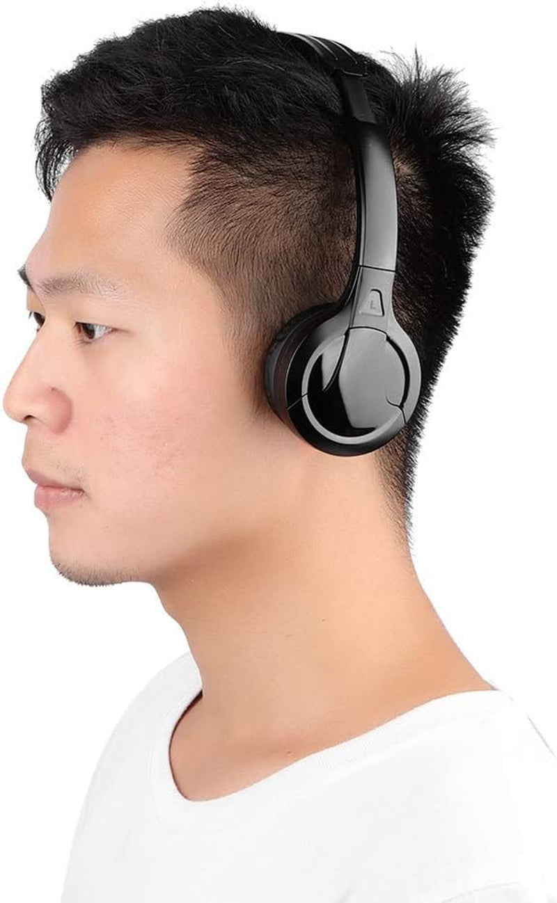 2 Channel Cordless IR Headset Foldable Headphones,Infrared Headphones IR Stereo O Headphone Earphone for Car Headrest DVD