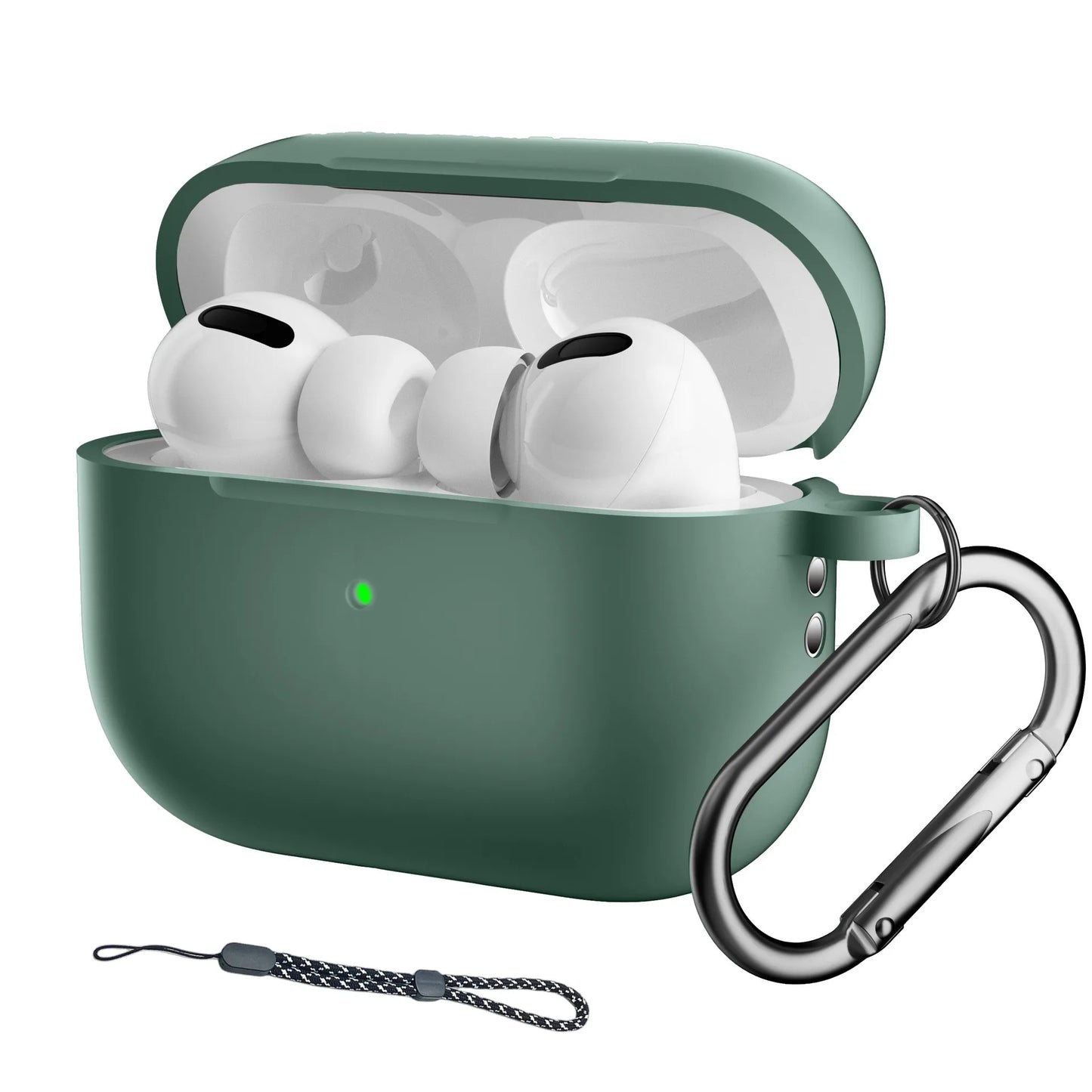 For Airpods Pro 2 Case with Keychain/Hand Strap Earphone Protector Silicone Headphone Accessories Cover for Airpods Pro 2 Cases