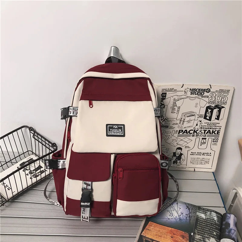 Fashion Schoolbag Female Student Backpack Large Capacity Boy Backpack Computer Bag Femal School Backpack without Pedant