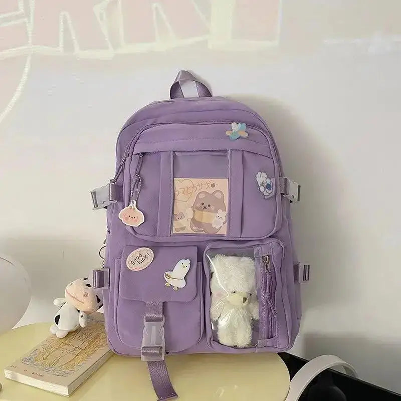 Girls Backpack Cute School Bags for Student Teens Girls Pockets Women Laptop Backpack Harajuku