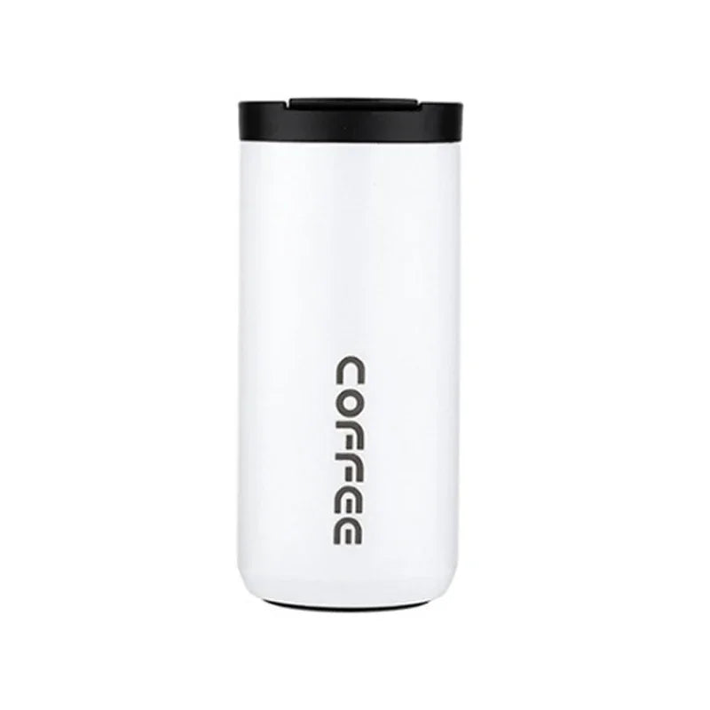Stainless Steel Coffee Mug with Lid Thermal Cup Thermos for Water Cafe Travel Drinkware Insulated Water Bottle 400Ml