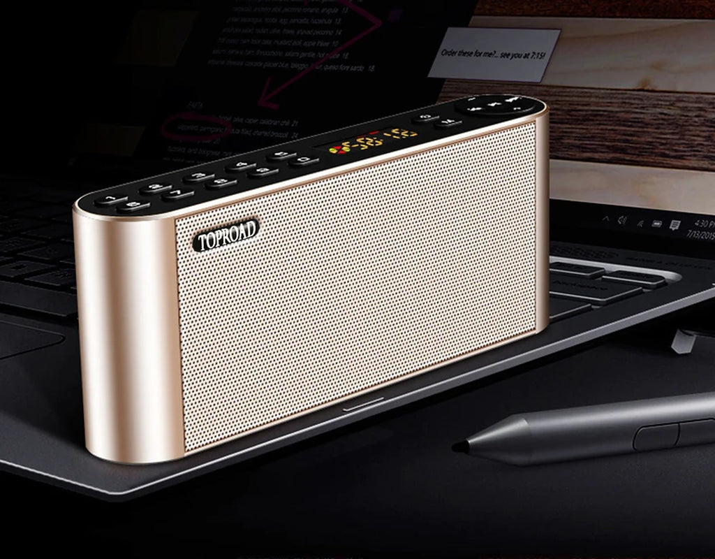 HIFI Bluetooth Speaker Portable Wireless Super Bass Dual Speakers Soundbar with Mic TF FM Radio USB Sound Box